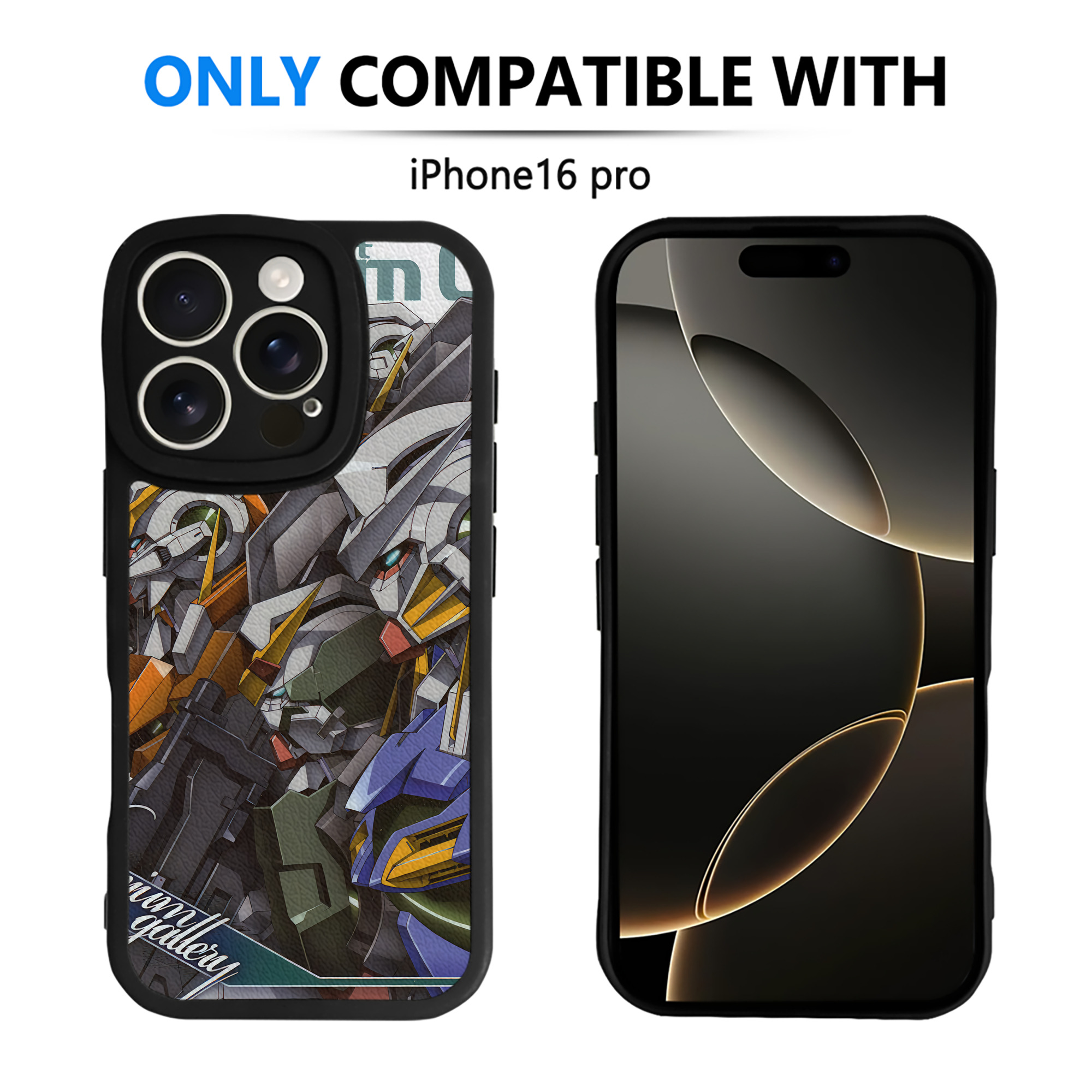 （画像用） 機動戦士ガンダム Mobile Suit Gundam 【iPhone 16シリーズ対応】シリコンスマホケース（レザー調） 材質：シリコン